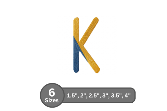 Chalk Split Alphabet -K: A Versatile Embroidery Font