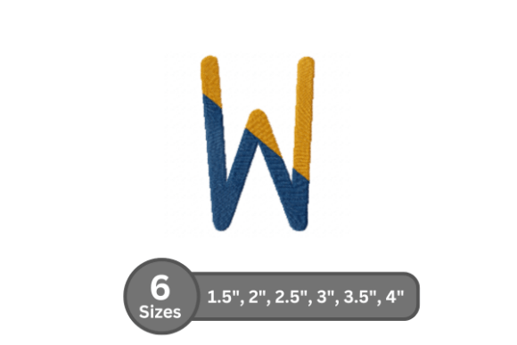 Chalk Split Alphabet -W: A Premium Embroidery Choice