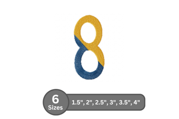 Chalk Split Number -8: A Stylish Embroidery Choice