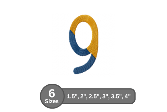 Chalk Split Number -9: A Charming Embroidery Font