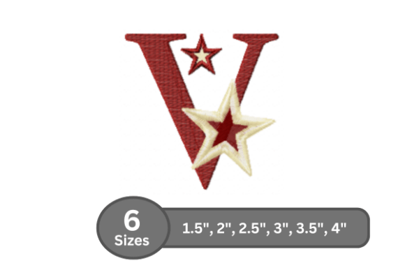 Star Pop Alphabet -V: Stylish and Versatile Monogram Design